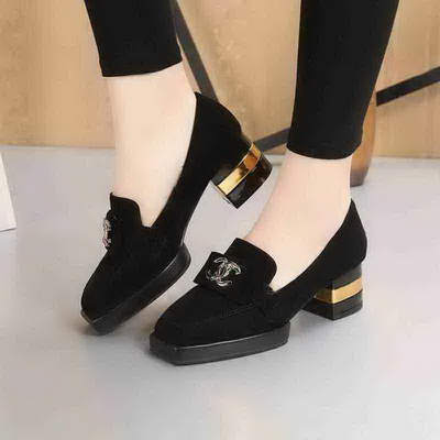 CHANEL Shallow mouth Block heel Shoes Women--037